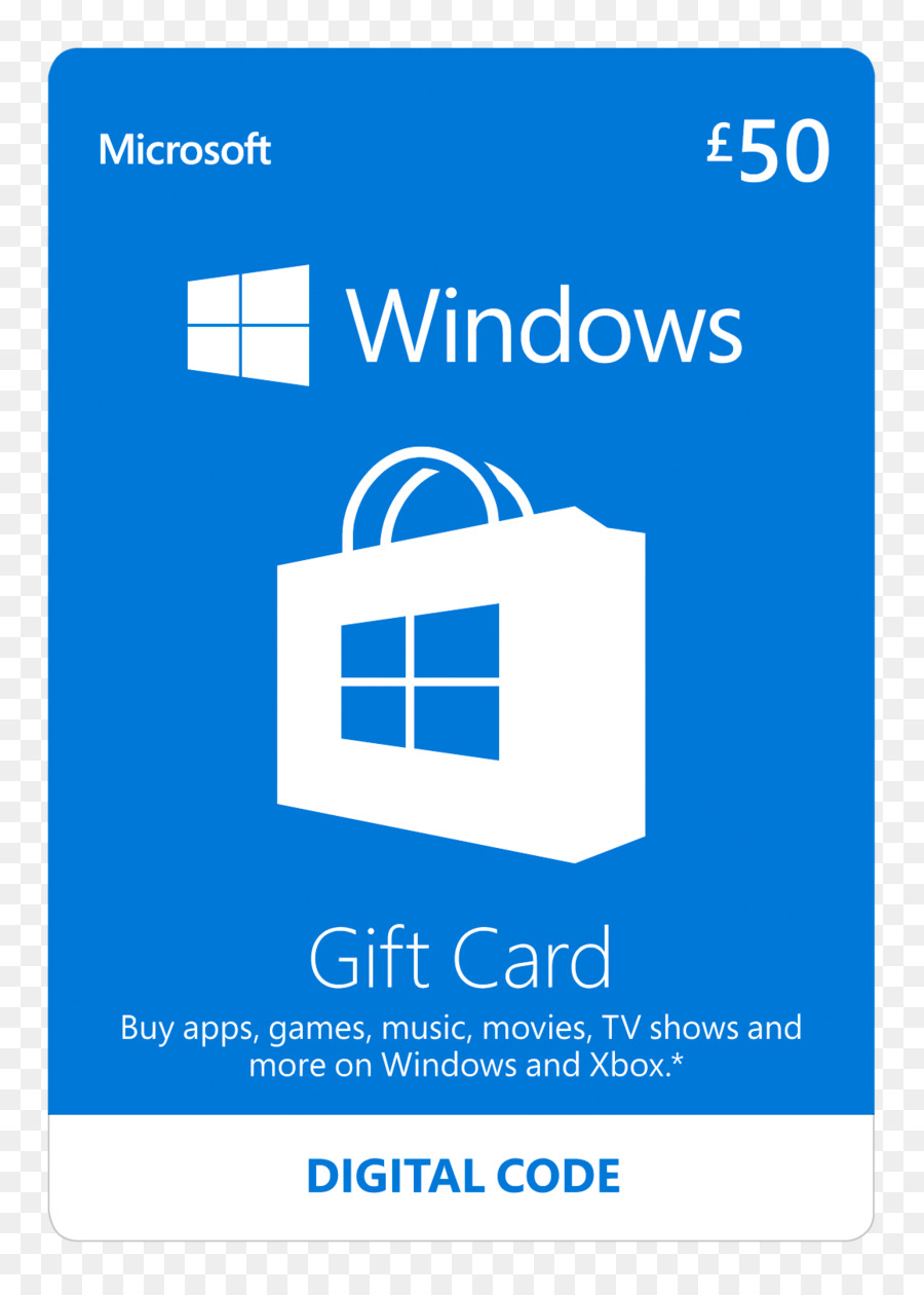 บัตรของขวัญ Windows，Microsoft PNG