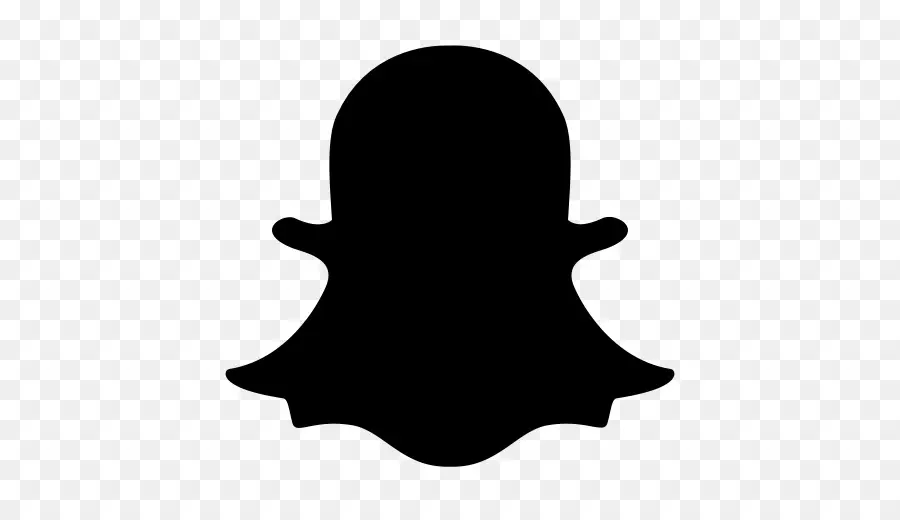 โลโก้ Snapchat สีดำ，โซเชียลมีเดีย PNG