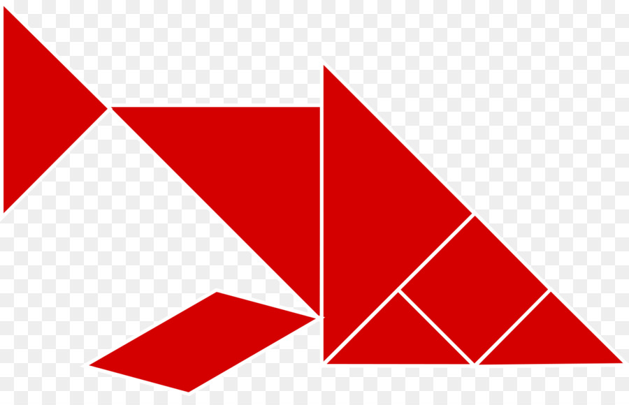 นก Tangram สีแดง，ปริศนา PNG