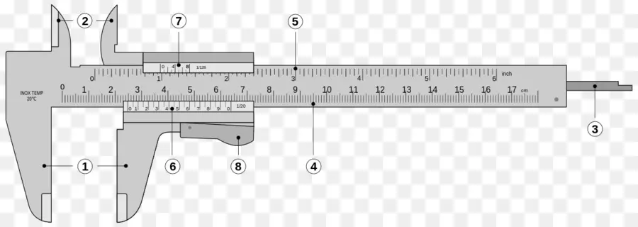 Vernier Caliper，การวัด PNG