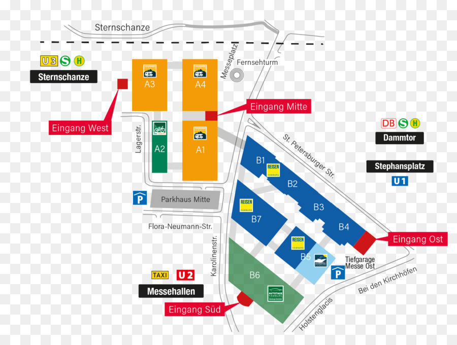 แฮมเบิร์ก Messe Und รัฐสภา，เว็บไซต์แผน PNG