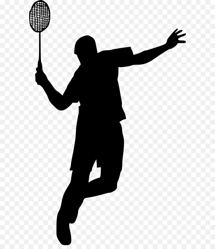 Badminton Player Silhouette，แร็กเก็ต PNG