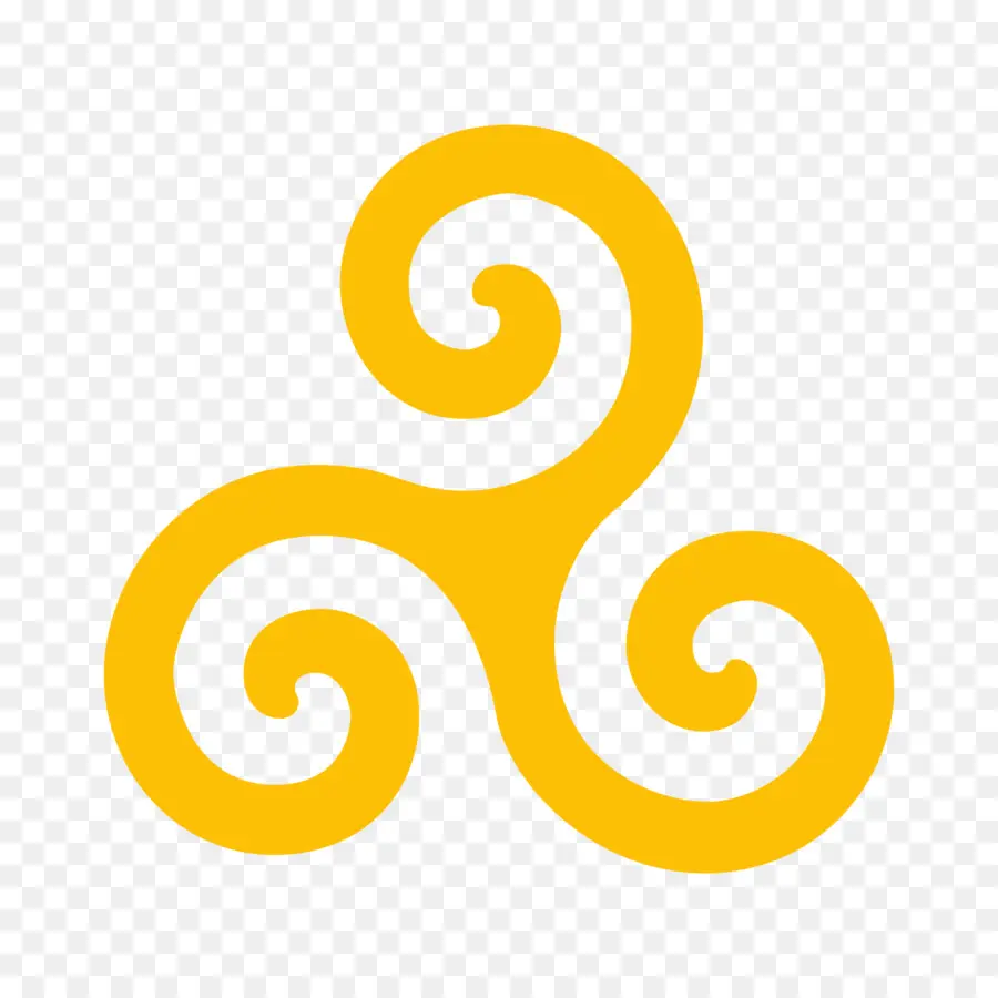 Triskelion สีเหลือง，เกี่ยวกับเซลติก PNG