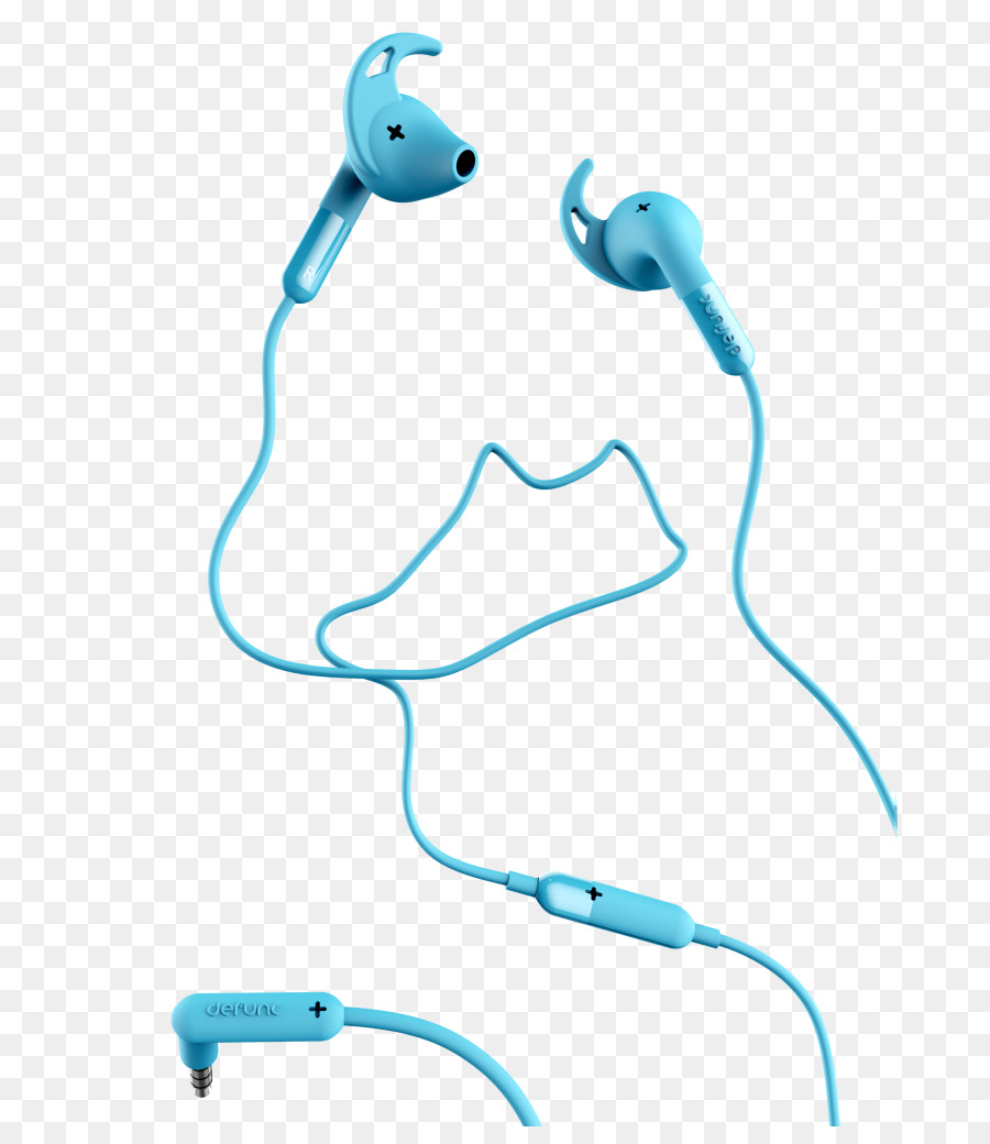 แล้วหูฟังนั่นล่ะ，เด Funcsport Earphones สีน้ำเงิน PNG