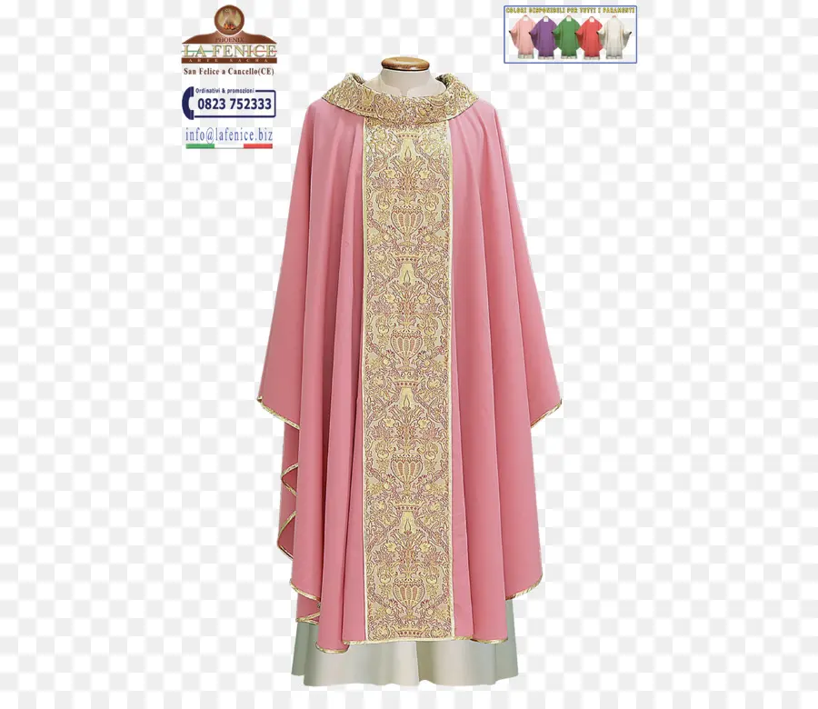 Chasuble สีชมพู，เคร่งศาสนา PNG