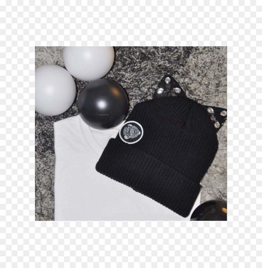 Knit หมวก，สีดำ PNG
