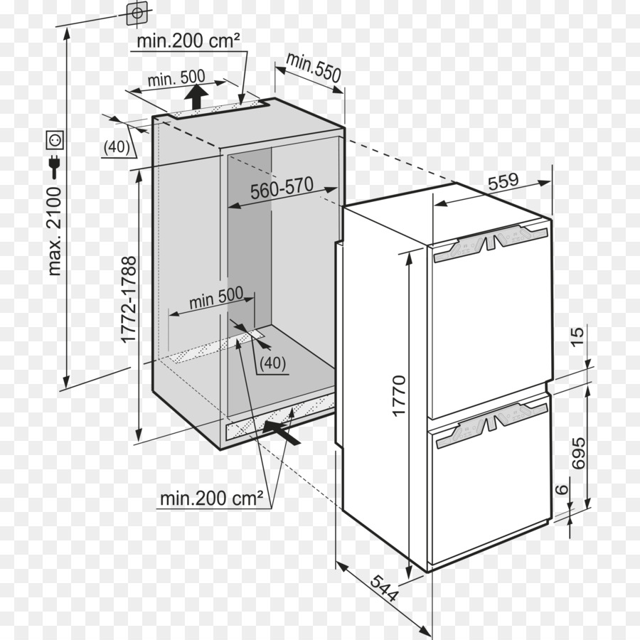 Liebherr，ตู้เย็น PNG