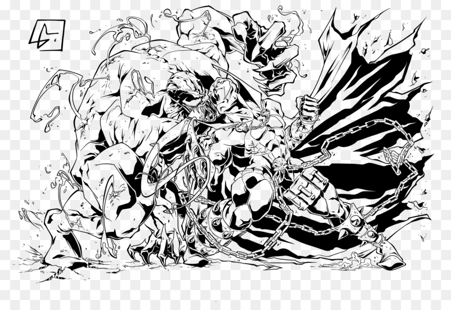 Gambar Venom Hitam Putih Keren - Arini Gambar