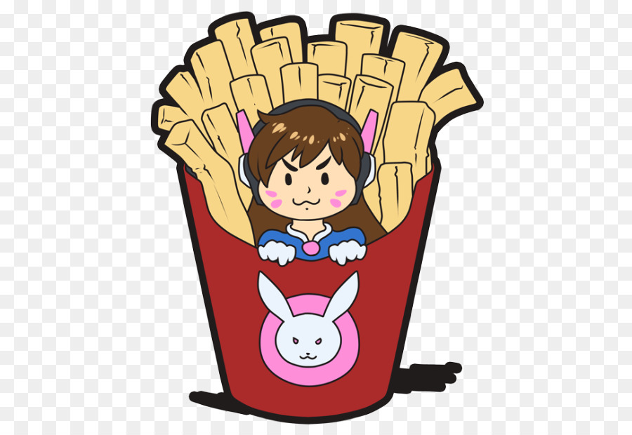 Fries การ์ตูน，D Va PNG