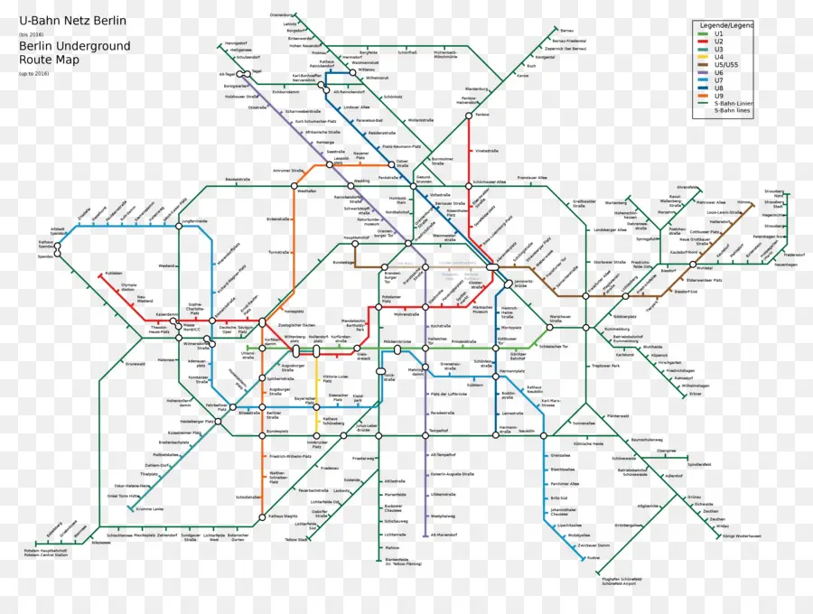 แผนที่รถไฟใต้ดินเบอร์ลิน，การขนส่ง PNG