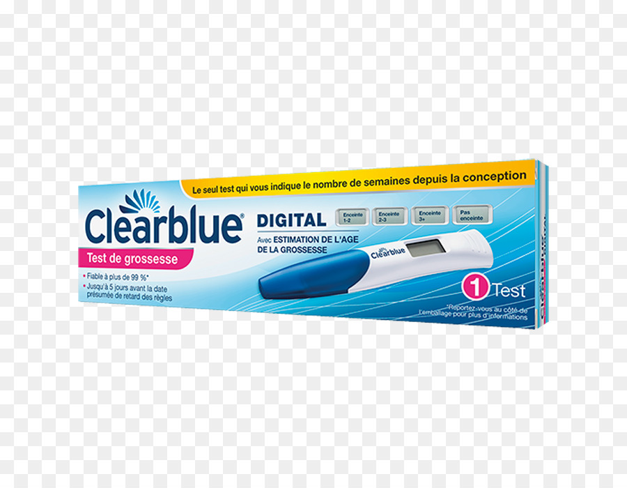 Clearblue ดิจิตอลชุดทดสอบการตั้งครรภ์กับ Conception รแสดงตำแหน่งค่าแสงมืดจัด Singlepack，Clearblue บวกกับชุดทดสอบการตั้งครรภ์ PNG