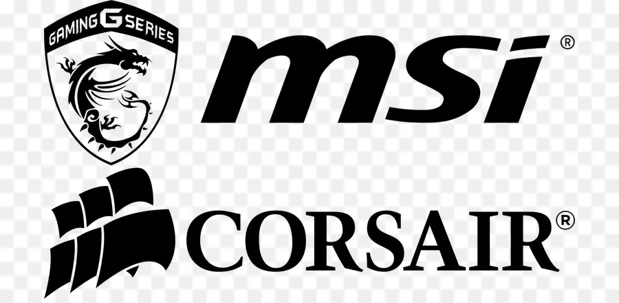 โลโก้ Msi และ Corsair，การเล่นเกม PNG