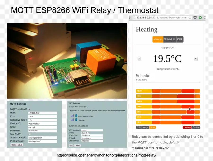 รีเลย์ Wifi，เทอร์โมสตัท PNG