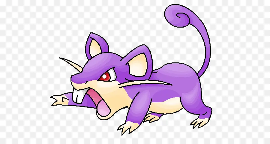 Rattata，สีม่วง PNG