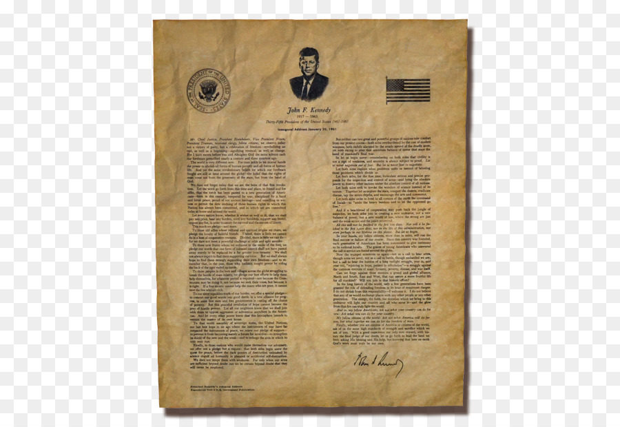 จอห์นเอฟเคนเนดี้ปี 1961 Presidential Inauguration，กระดาษ PNG