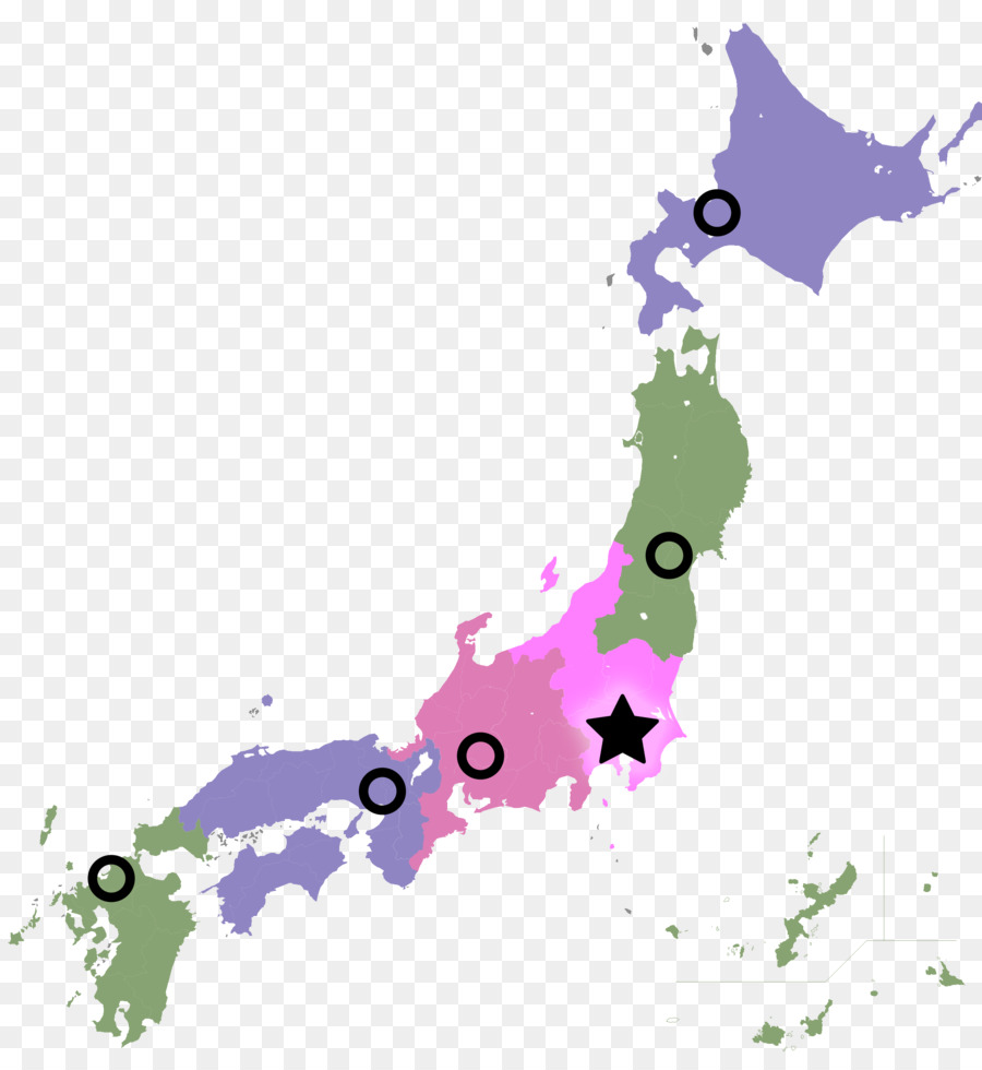 แผนที่ญี่ปุ่น，ภูมิภาค PNG