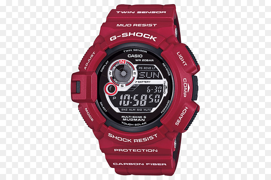 นาฬิกา G Shock สีแดง，นาฬิกา PNG