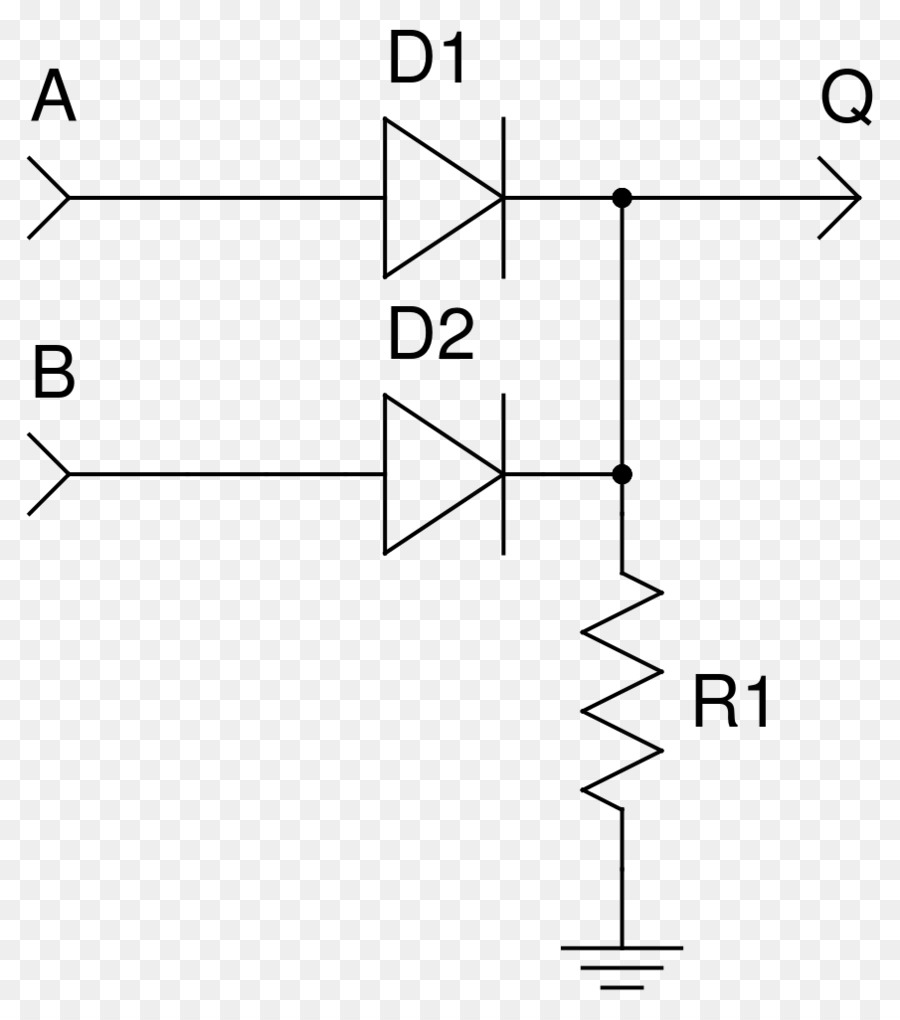 วงจรไดโอด，ตัวต้านทาน PNG