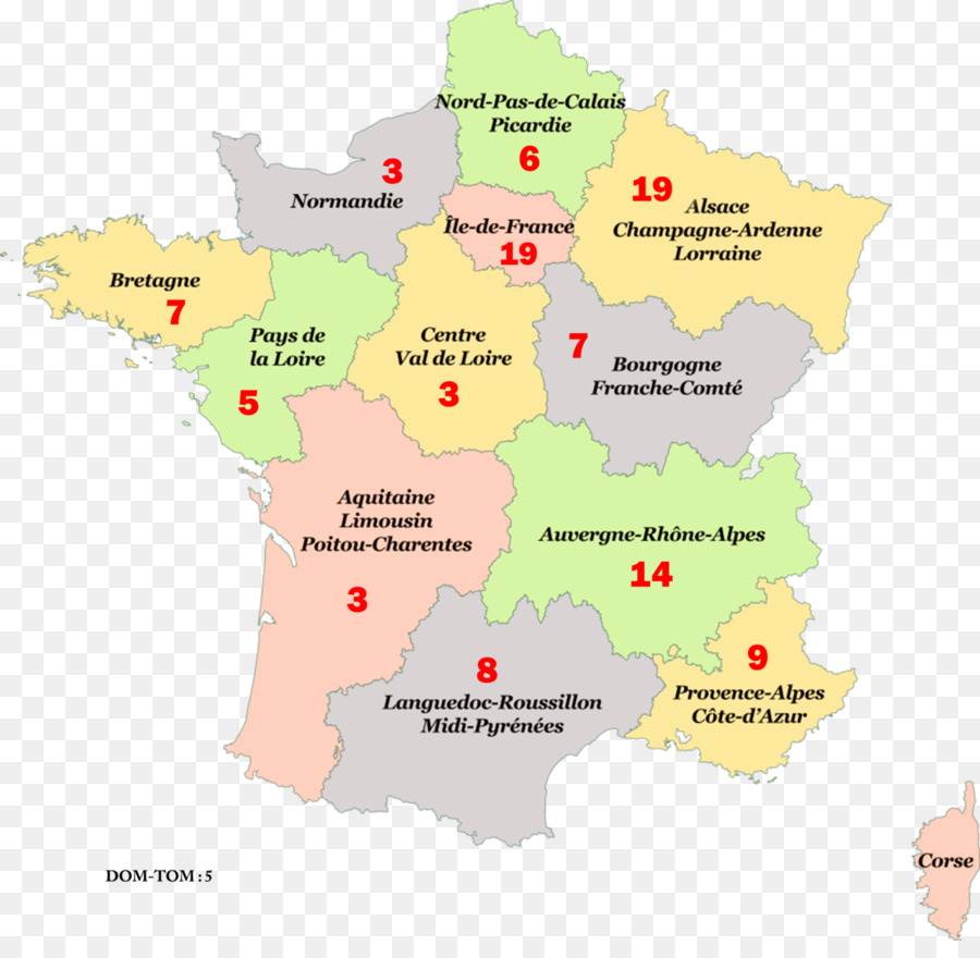 แผนที่ฝรั่งเศส，ภูมิภาค PNG