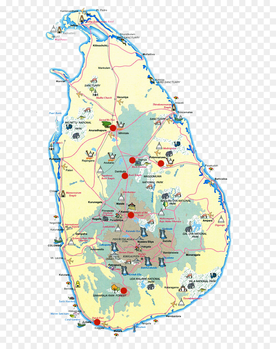 แผนที่ศรีลังกา，ศรีลังกา PNG