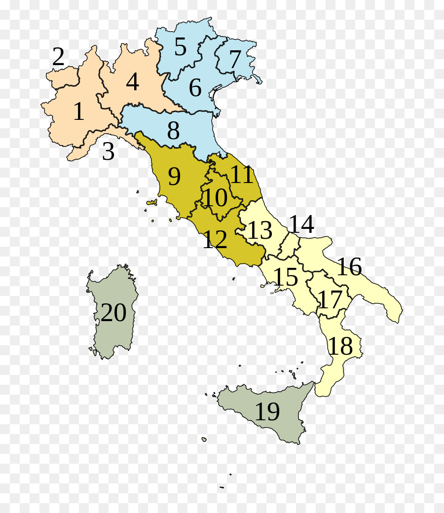 แผนที่，อิตาลี PNG