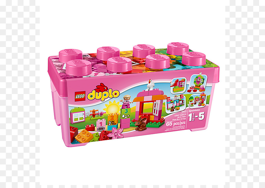 เลโก้ Duplo，Lego 10571 Duplo Allinone กล่องสีชมพูของความสนุก PNG