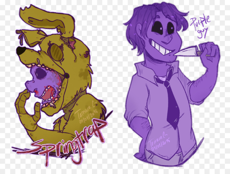 Springtrap และ Purple Guy，ห้าคืนที่ Freddy's PNG