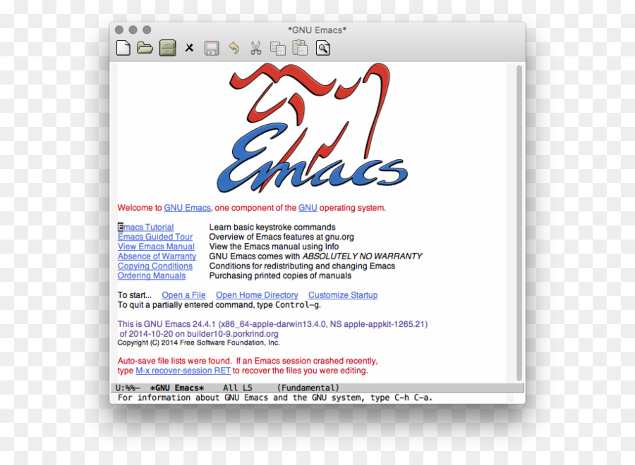 Emacs，Gnu Emacs ป้อนเอง PNG