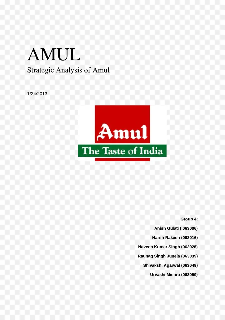 รายงาน Amul，การวิเคราะห์ PNG