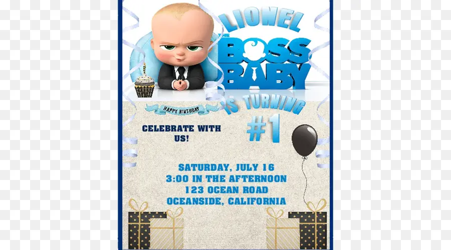 คำเชิญวันเกิดของ Boss Baby，บอสที่รัก PNG