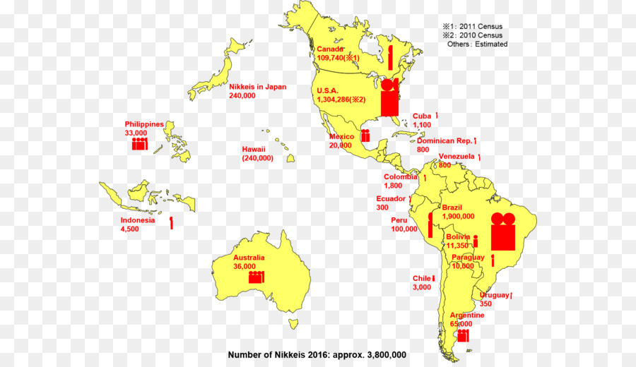 แผนที่ของประชากร Nikkei，นิกาย PNG