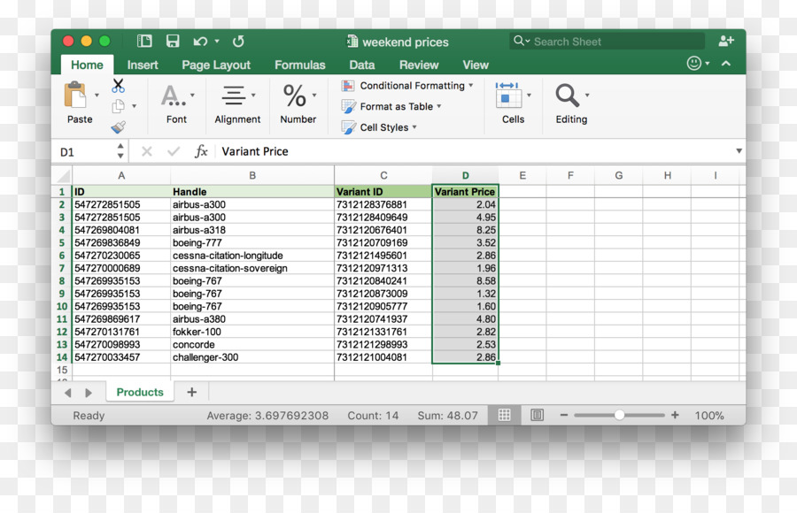 สเปรดชีต Excel，ข้อมูล PNG