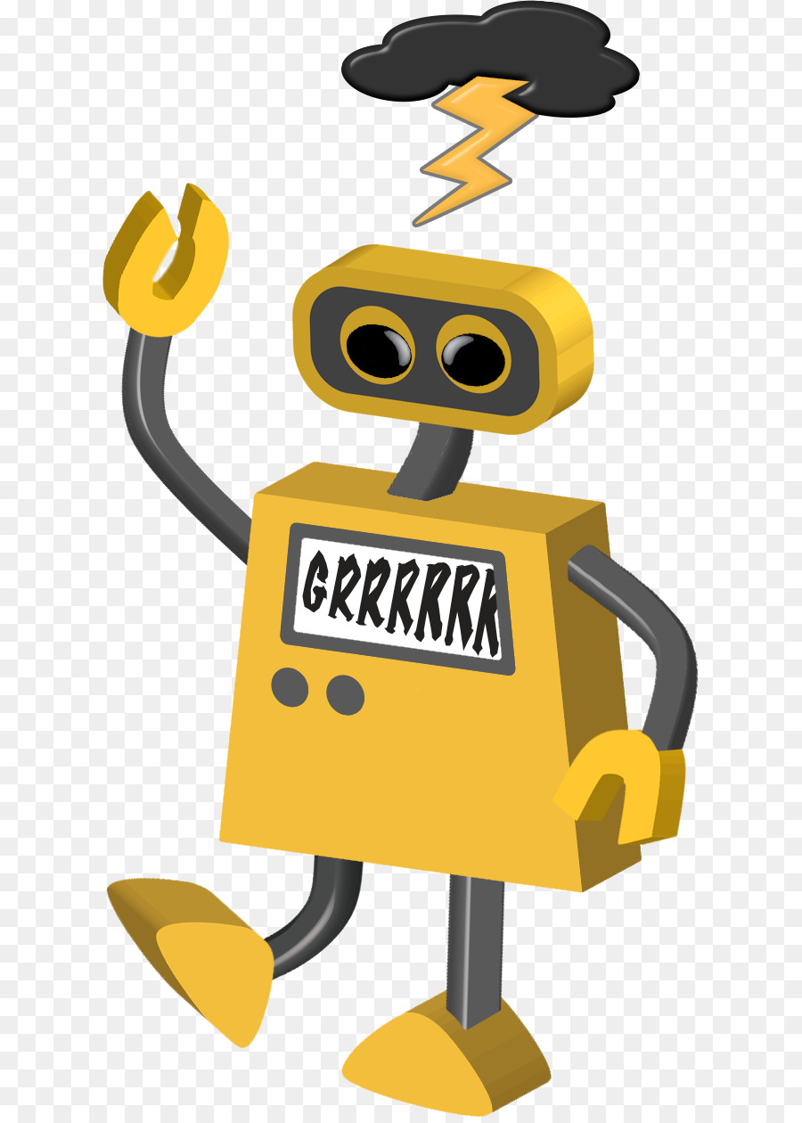 หุ่นยนต์，สีเหลือง PNG