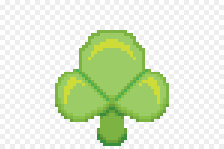 Pixel Clover，สีเขียว PNG