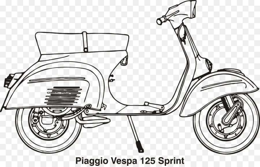 Piaggio Vespa 125 Sprint，ตัวต่อ PNG