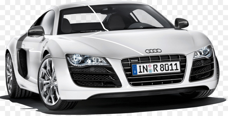 Audi R8 สีขาว，หรูหรา PNG