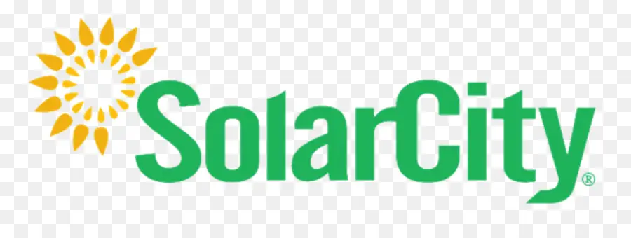 โลโก้ Solarcity，ข้อความสีเขียว PNG