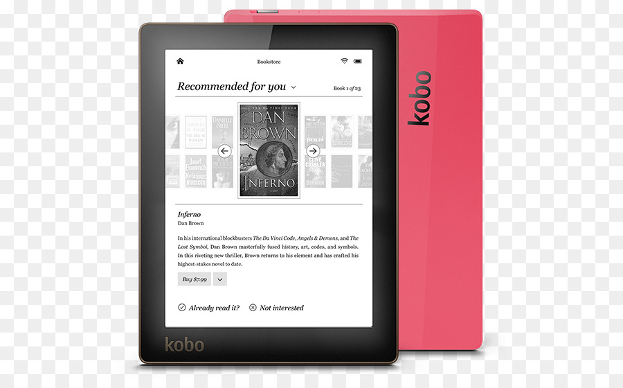 เปรียบเทียบของ Ereaders，Kobo ออร่า PNG