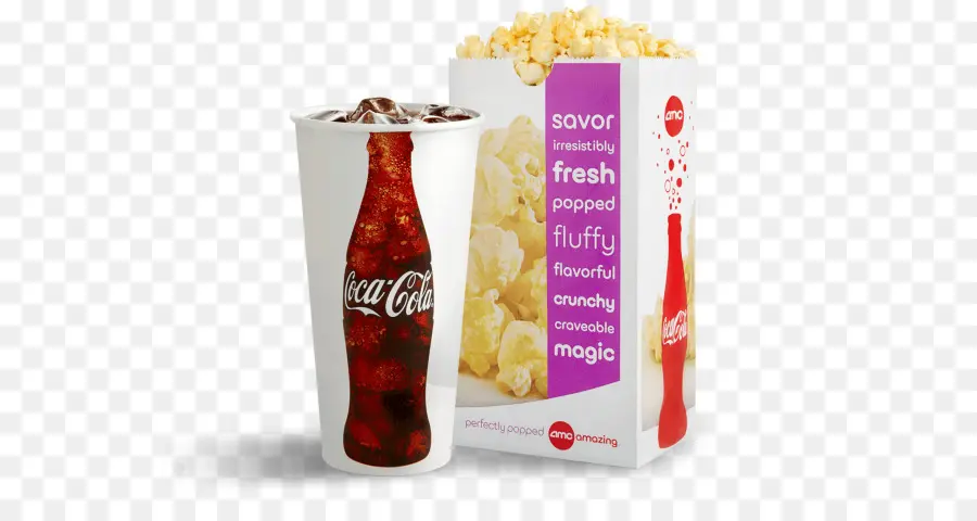 Coca Cola และ Popcorn，ดื่ม PNG