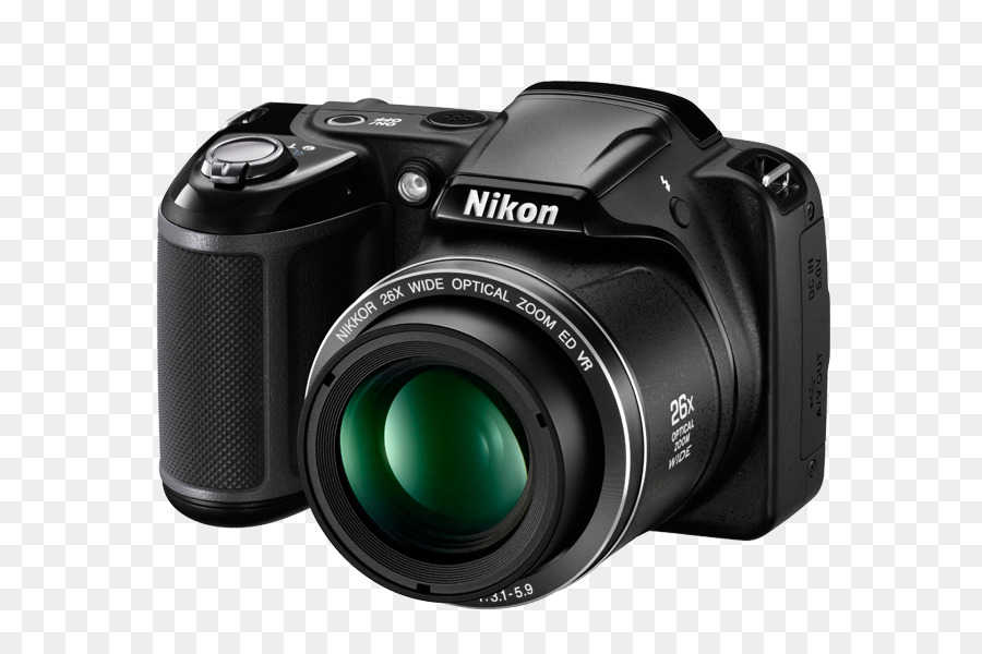 Nikon Coolpix L340202 Mp ทำโฟลเดอร์ให้กะทัดรักล้องดิจิทัล Name 720p ดำ，Pointandshoot กล้อง PNG