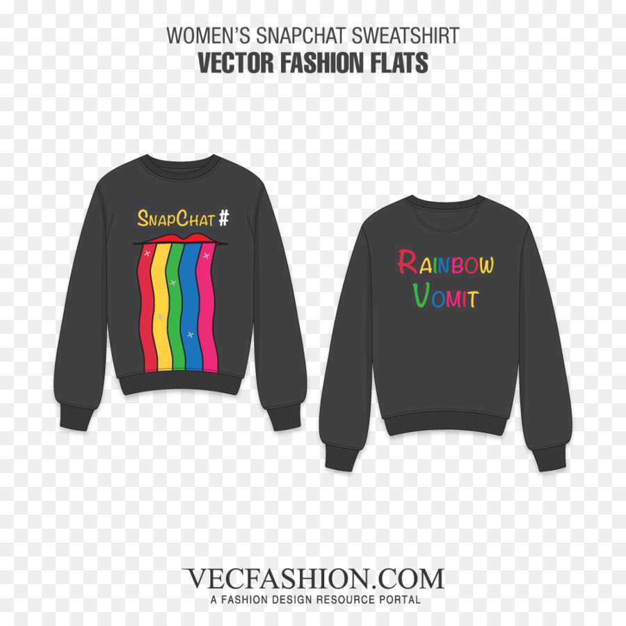 Snapchat Sweatshirt，สีดำ PNG