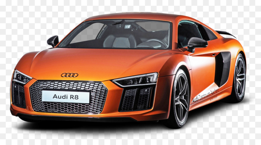 Audi R8 สีส้ม，รถ PNG