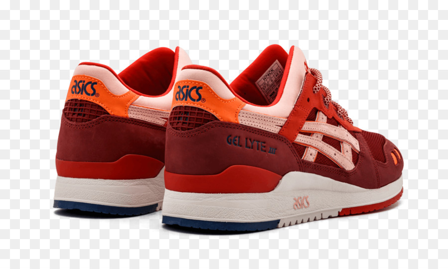 รองเท้า Asics，สีแดง PNG