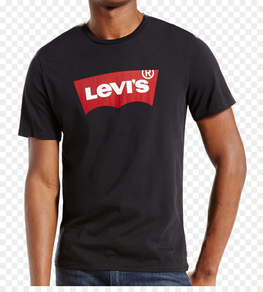 เสื้อยืดสีดำ，Levi's PNG