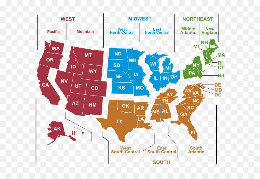 แผนที่ภูมิภาคของสหรัฐอเมริกา，รัฐ PNG