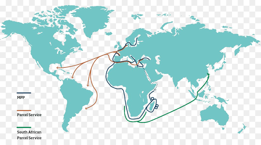 แผนที่โลก，เส้นทาง PNG