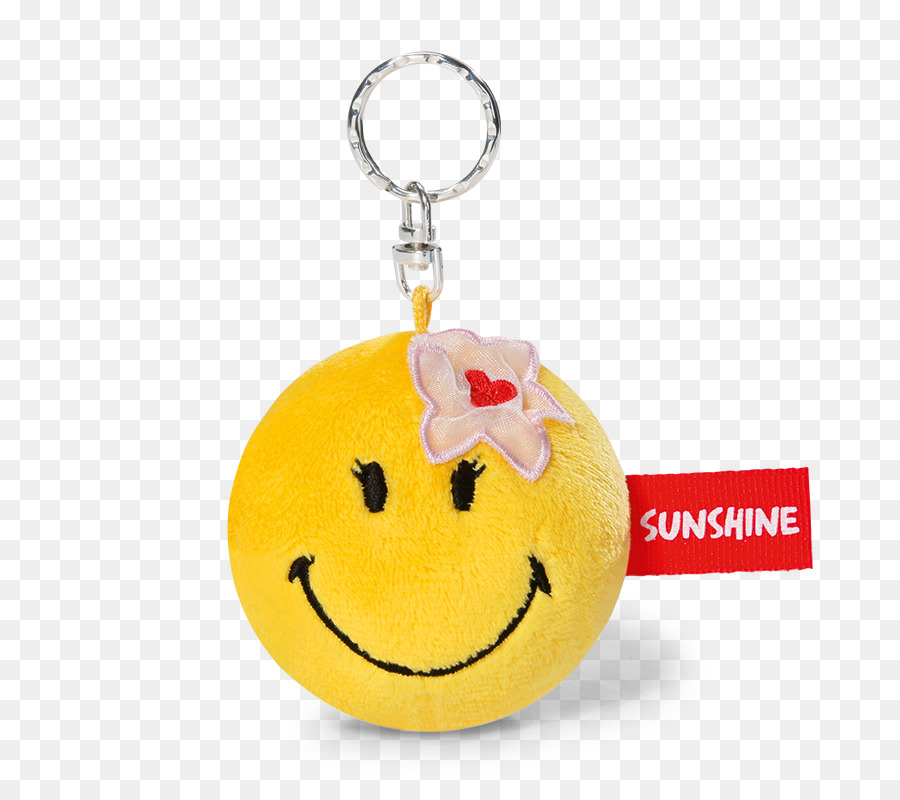 สีเหลือง，Nici 36729 Smiley โลกสีเหลือง แสงสว่า 6 Cm วงกุญแจ PNG