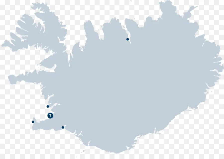 แผนที่，มาจากทางใต้ทางใต้ของพื้นที่ไอซ์แลนด์ Name PNG