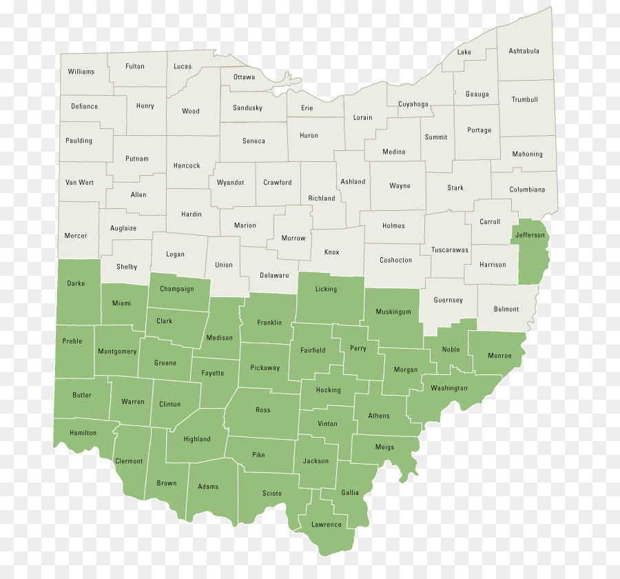 แผนที่โอไฮโอ，สถานะ PNG