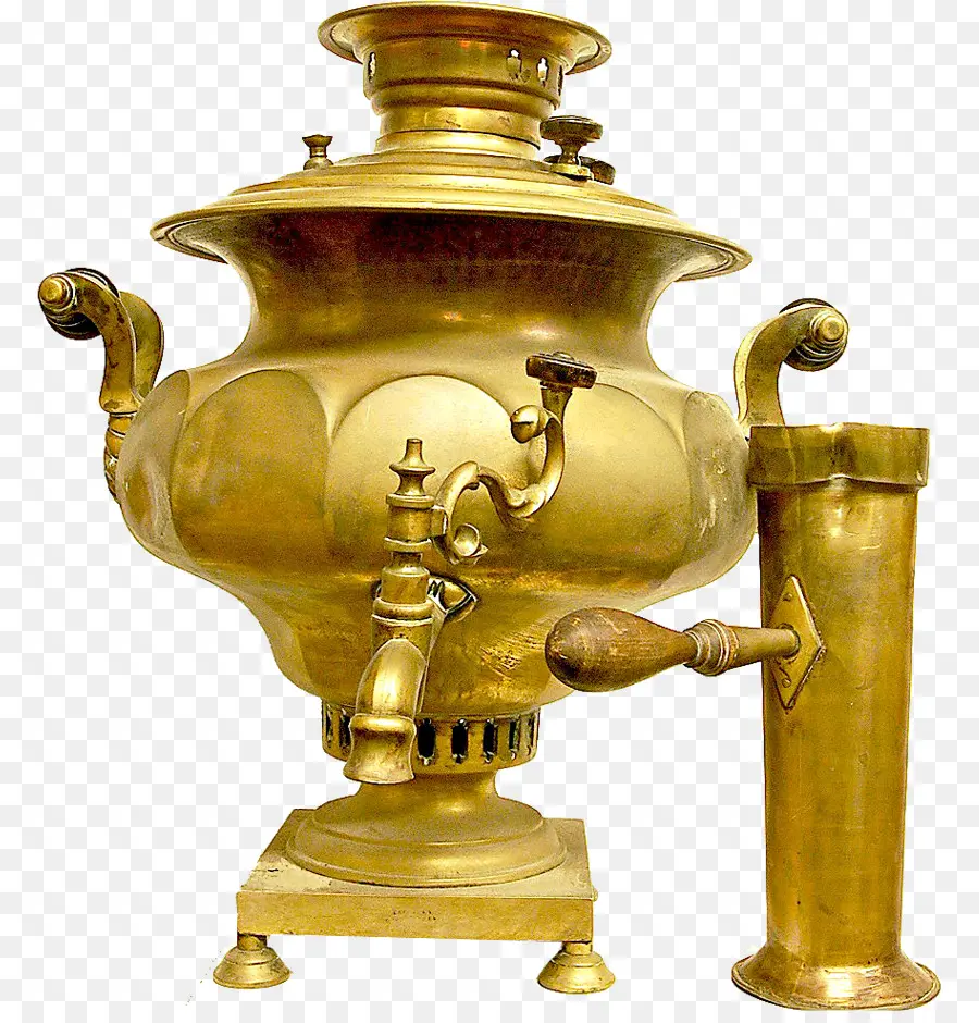 Samovar ทองเหลือง，ชา PNG